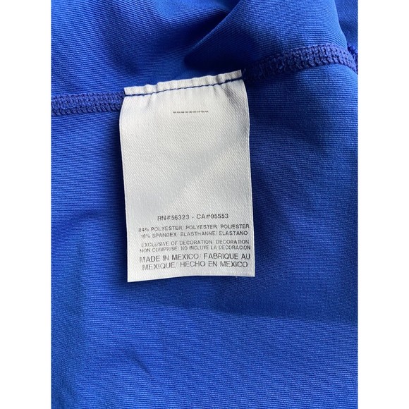 Nike Pro Combat Mens Dri Fit T-Shirt Size L Blue Fitted Short Sleeve Crewneck - Picture 8 of 12